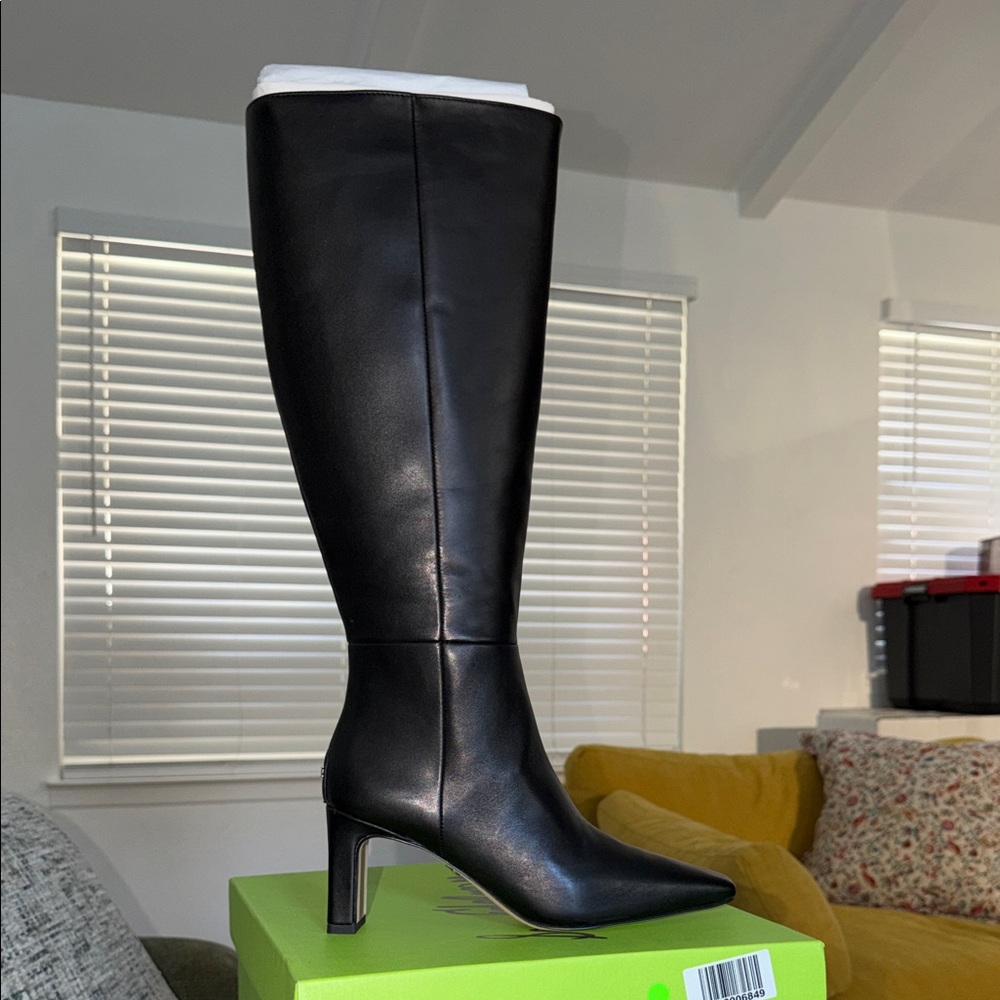 Sam Edelman Sylvia black leather  High Boot size 6 wide calf - Picture 10 of 14